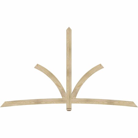 Ekena Millwork Davenport Rough Sawn Timber Gable Bracket, Douglas Fir, 108"W x 63"H x 2"D x 4"F, 14/12 Pitch GBW108X63X0204DAV00RDF